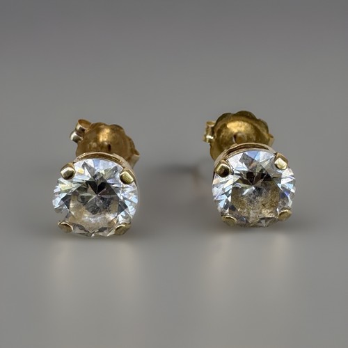 14k gold vintage diamonique - vintage,