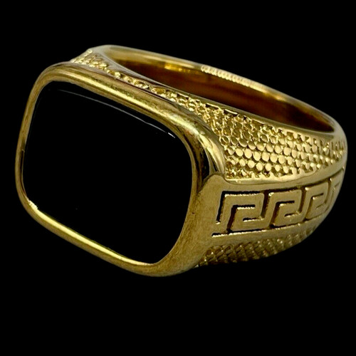 Anello uomo color oro pietra - color,