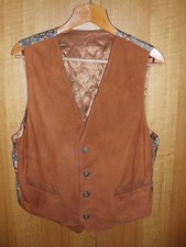 Gilet vintage 80s pelle - ,