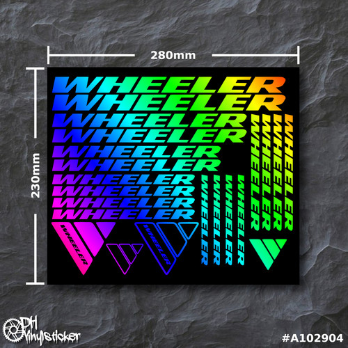 Wheeler set adesivi ologramma