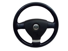 Volante pelle nero - pelle, cromo