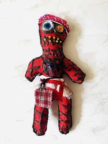 Bambola voodoo tessuto - in,