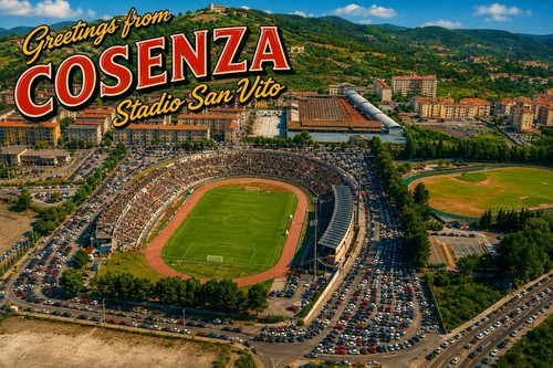 Cartolina moderna stadio san - cartolina,