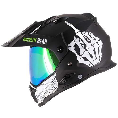 Casco enduro rotto - casco,