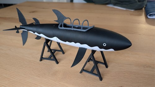 Sous marin requin tintin - requin,