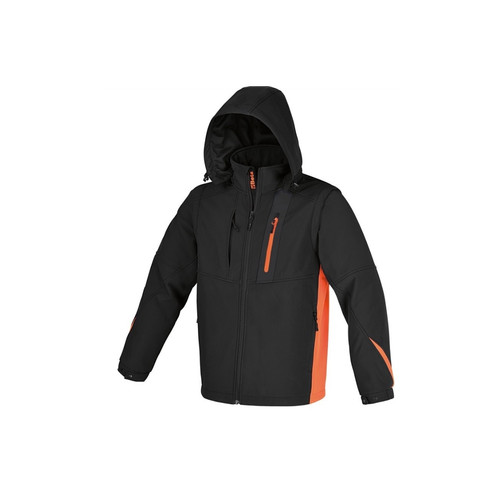 Giacca softshell con cappuccio