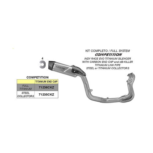 Marmitta completa arrow - marmitta,