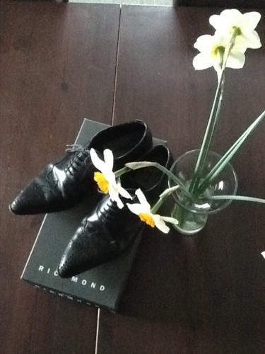 Scarpa donna nera stringata - ,