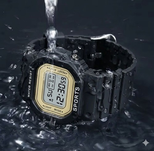 Orologio digitale led oro - digitale, nero