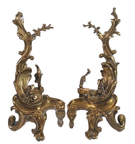 Andirons roccocò luigi - andirons, xv