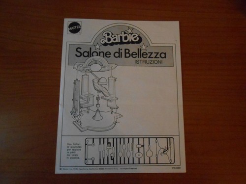 Istruzioni barbie salone - istruzioni, di