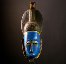 Maschera africana Baule viso