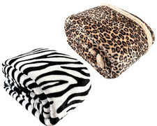 Coperta Letto Pile Plaid Pile Divano Agnellato Invernale Animalier DIS. WILD