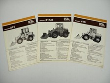 Fiat allis Benfra 215 315B 415 pala gommata 3x depliant anni 80