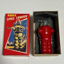 Robot Space Trooper Red Tin