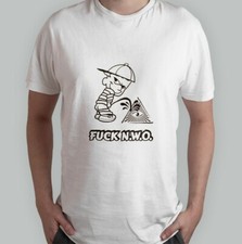 Maglietta bianca con grafica UNISEX B&C manica corta