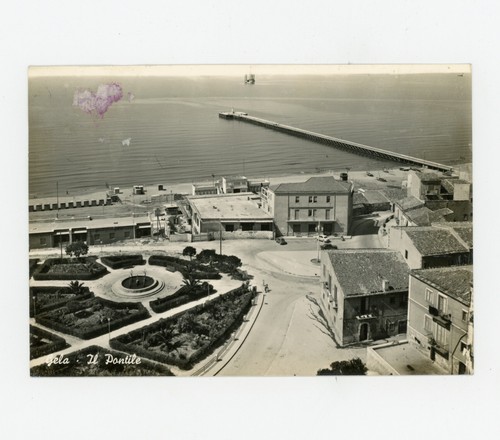 Gela pontile 1963 cartolina - pontile,
