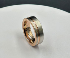 Anello fascia Acciaio Chirurgico colore oro rosa misure 11, 12, 13