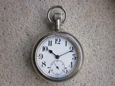 OROLOGIO DA TASCA MECCANICO QUADRANTE PORCELLANA TOP CASSA VITE CIPOLLA TASCHINO