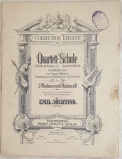 EMIL SOCHTING QUARTETT SCHULE PRIMO VIOLINO FIRST VIOLIN OPERA 60 FINE 800 