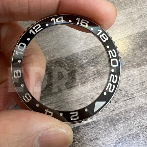 Black ceramic bezel insert - black,