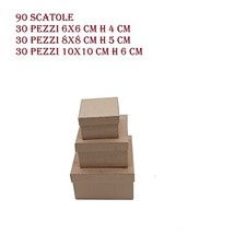 90 scatola quadrate in cartone