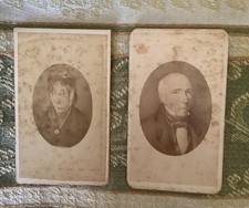 Due belle foto CDV Ritratti nobili Penisola Sorrentina 1865 ca. Napoli Toledo