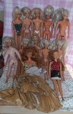 LOTTO TANYA BAMBOLE BARBIE GIOCHI PREZIOSI ANNI 80/90 VINTAGE DOLLS LOT OF 12