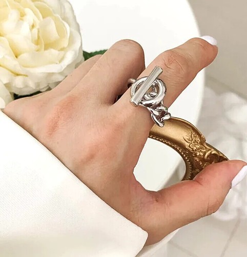 Anello grosso statement toggle - anello,