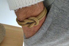 Bracciale uomo/donna in corda tipo nautica nodo Piano chiusura in acciaio inox