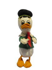 pupazzo peluche DUFFY DUCK in feltro panno lenci paperino vintage cappello di