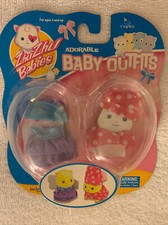 NUOVO! Zhu Zhu Neonati Confezione 2 Abiti Rosa Pois E Vestito Viola *Bambino Non Incluso