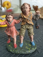 Presepe Statuina Del C.C. CONFALONIERI bambino e bambina statua anni 60