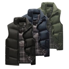 Giubbotto uomo trapuntato giacca outwear piumino corpo smanicato imbottito cappotto invernale caldo