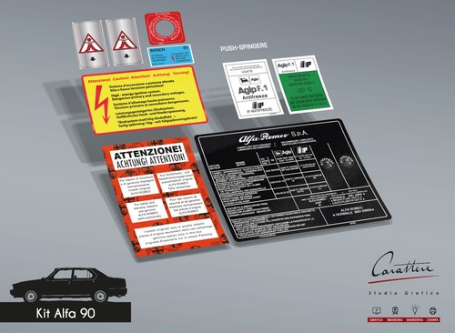 Kit adesivi per - vano, motore