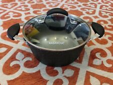 Pentola Kasanova Antiaderente Induzione Con Coperchio In Vetro NUOVA MAI USATA