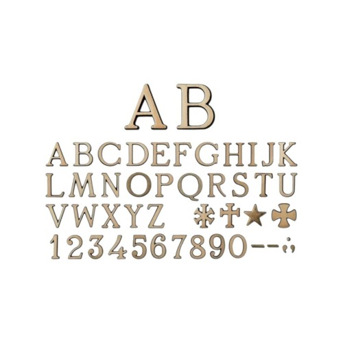 Lettere bronzo per lapidi - bronzo,