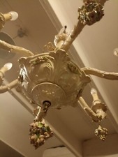 Lampadario ceramica bianca