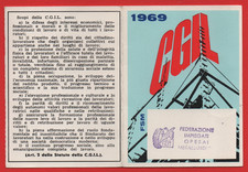 TESSERA SINDACATO ANNO 1969