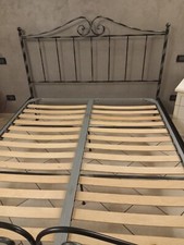 Letto Matrimoniale in ferro battuto con Rete a Doghe