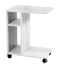 Tavolino Laterale Divano Letto Caffe Porta Pc Libreria Ruote SCRIVANIA ROVERE B