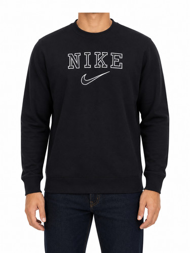 Felpa girocollo nike nera - felpa,