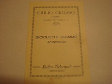 Documentazione biciclette epoca, Giulio Grosso Torino, catalogo/listino vendite