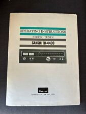Manuale operativo Tuner Sansui TU-4400 Operating Instructions