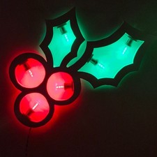 Vischio natalizio da parete.Luminaria salentina d'arredo,fatta a mano.L30xH55 cm