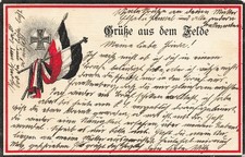 Cartolina WW1 Saluti dal campo