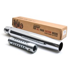 Kit silenziatori custom STRAIGHT cromati e ROCKET INC. Sound Factory dB-Eater