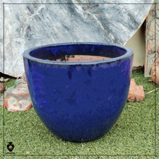 Vaso blu cobalto in ceramica