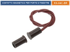 SENSORE MAGNETICO FILARE A SCOMPARSA PER PORTE E FINESTRE ANTIFURTO MARRONE