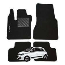 Set Tappeti Moquette Adatti per RENAULT Twingo III dal 2014 - (con 2 Attacchi)